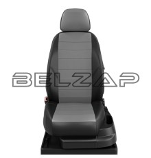 Авточехлы HYUNDAI Porter (12-) экокожа черно-серые (1вод. 2пассаж.) AVTOLIDER