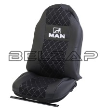 Авточехлы MAN TGM (-16) 1 ремень экокожа-алькантара черные ВИТА ТРАК